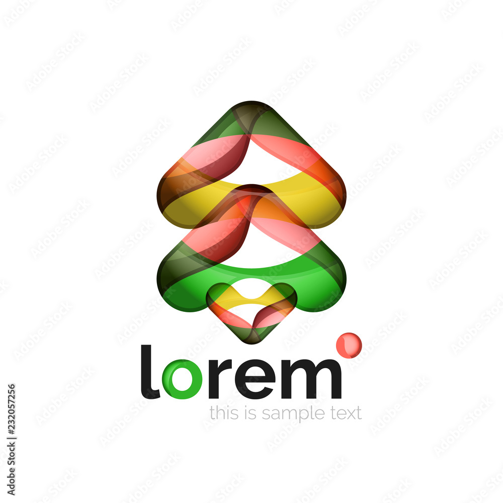 Abstract geometric logo created with overlapping smooth shapes Abstract geometric logo created with overlapping smooth shapes