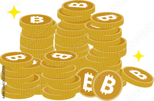 仮想通貨コインのセット、ベクター