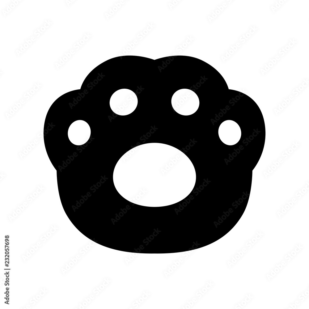 Obraz premium dog paw vector cat icon logo footprint bear french bulldog cartoon illustration clip art