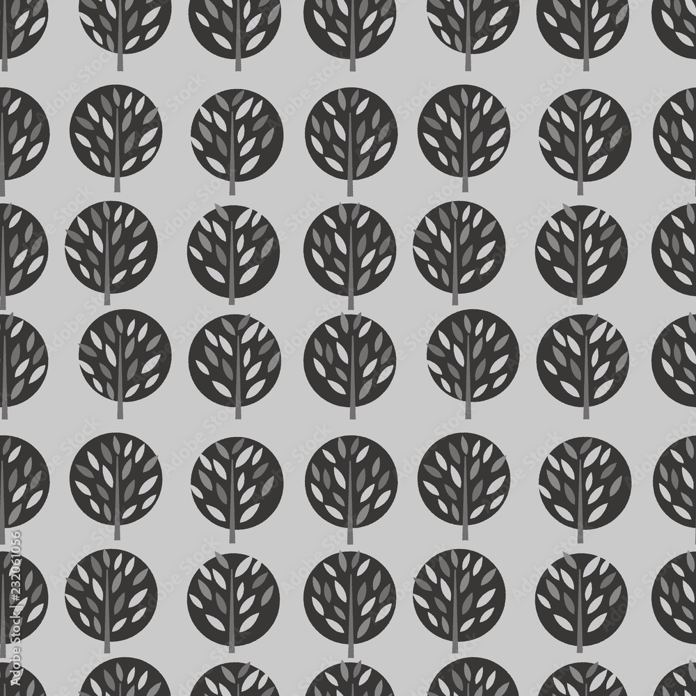 Tree background. Seamless pattern.Vector. 木々のパターン Tree background. Seamless pattern.Vector. 木々のパターン