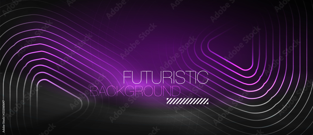 Dark black abstract background with neon colors and lines Dark black abstract background with neon colors and lines