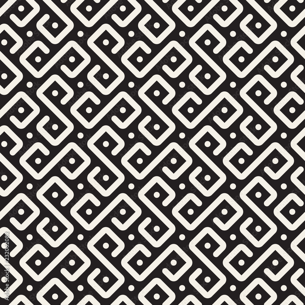 Vector seamless pattern. Modern stylish abstract texture. Repeating geometric tiles