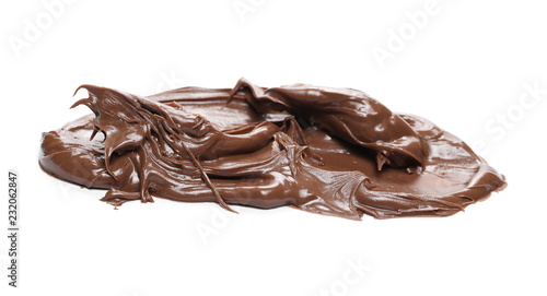 Chocolate cream isolated on white background
