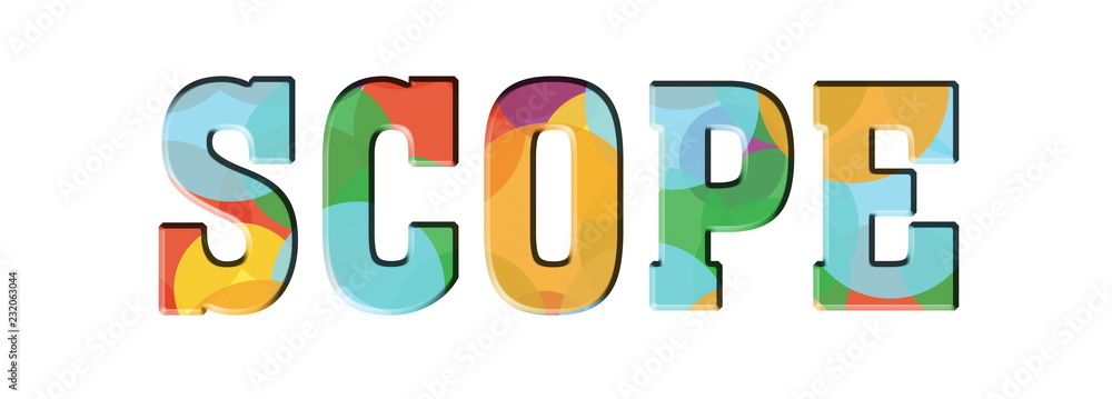 Naklejka premium SCOPE Rainbow Letters Banner