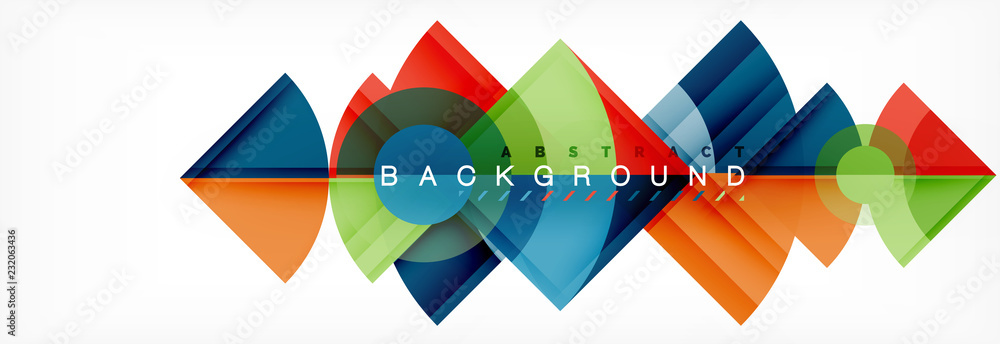 Triangles and circle geometric background Triangles and circle geometric background