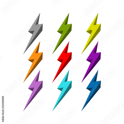Free Download Colourful bolt logo design, lightning logo design - GFXLoad