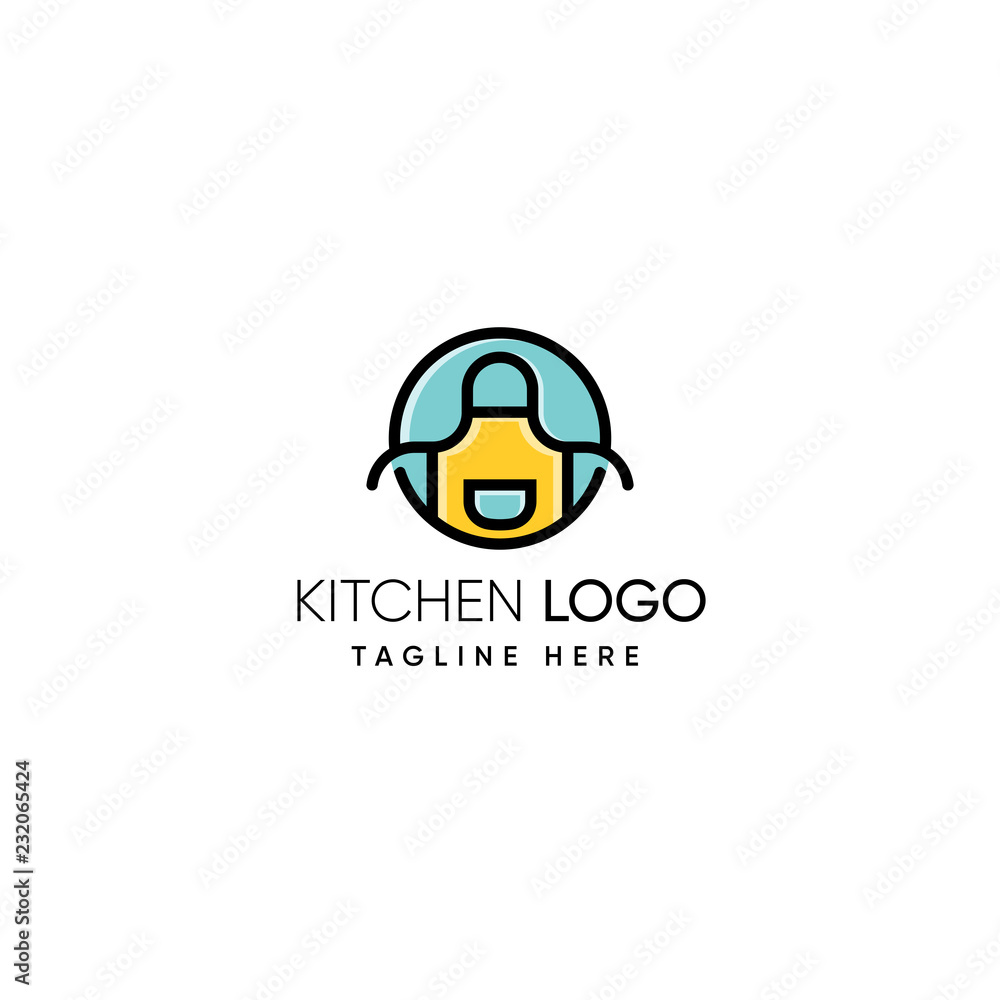 Modern simple kitchen logo design inspiration - Apron logo inspriation