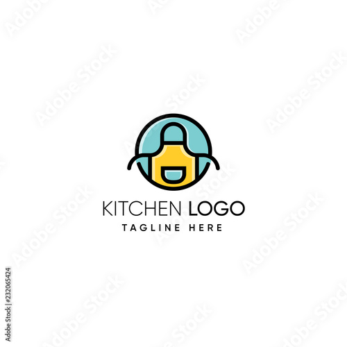 Modern simple kitchen logo design inspiration - Apron logo inspriation photo