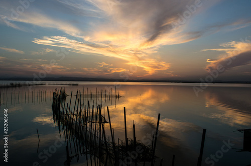 Sunset over the lake 3