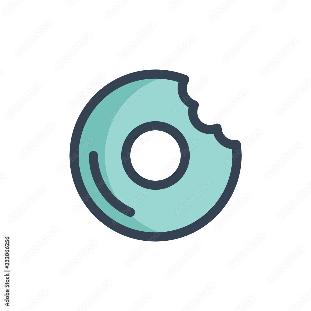 doughnut icon filled outline style doughnut icon filled outline style