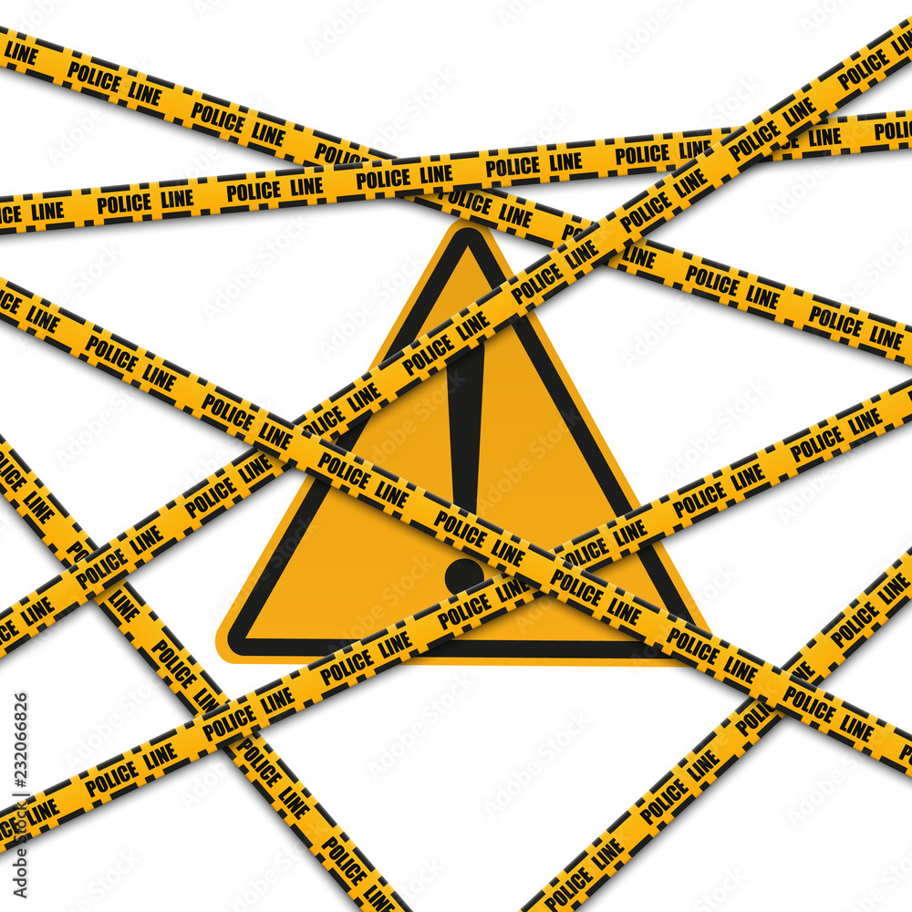 Lines isolated. Warning tapes. Caution. Danger signs. Vector illustration.