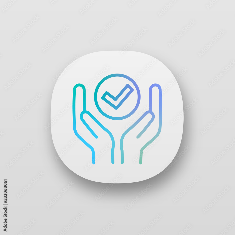 Obraz premium Quality services app icon