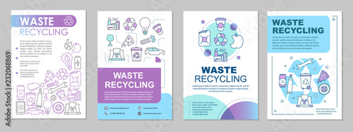 Waste recycling brochure template layout