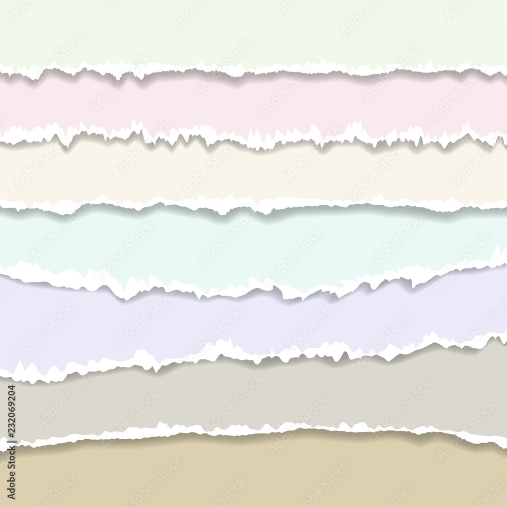 Torn paper set, isolated on transparent background. Torn paper set, isolated on transparent background.
