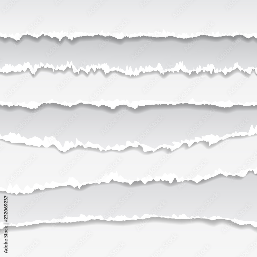 Torn paper set, isolated on transparent background. Torn paper set, isolated on transparent background.