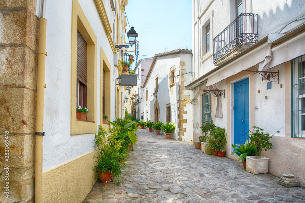 Fototapeta premium Wąska ulica na starym mieście