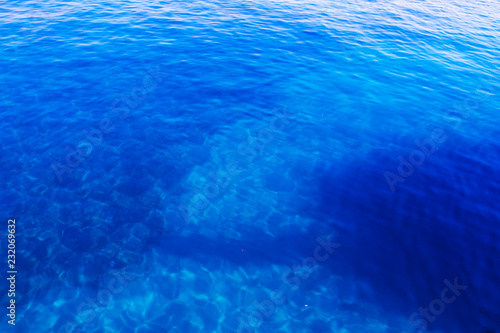 Blue transparent sea