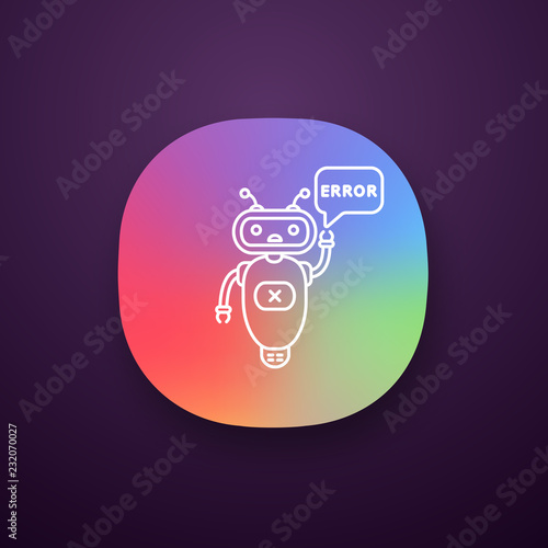 Error chatbot app icon