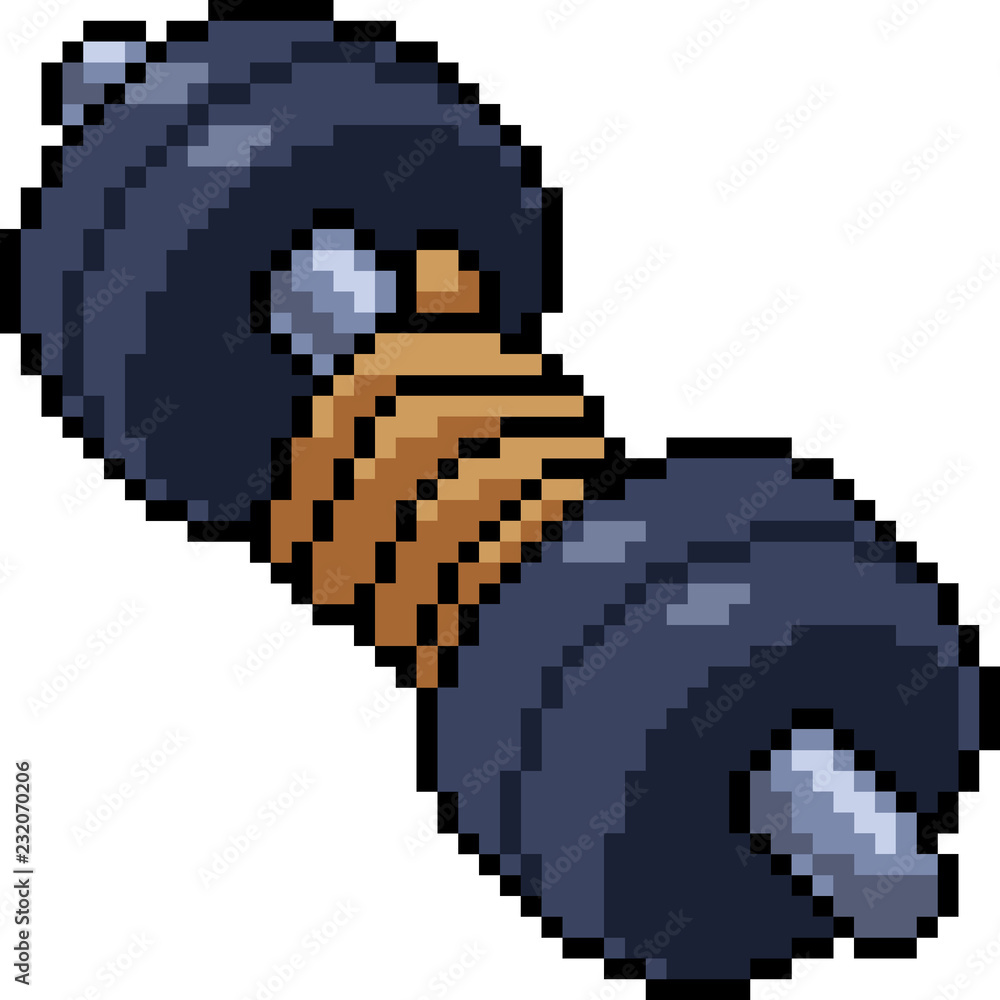 vector pixel art dumbbell weight vector pixel art dumbbell weight