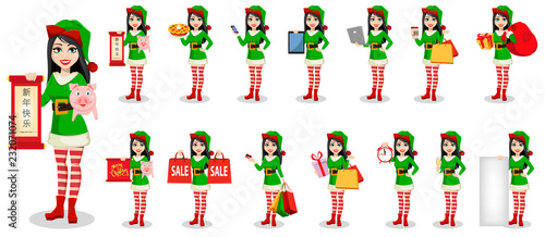 Beautiful woman in costume of Elf
