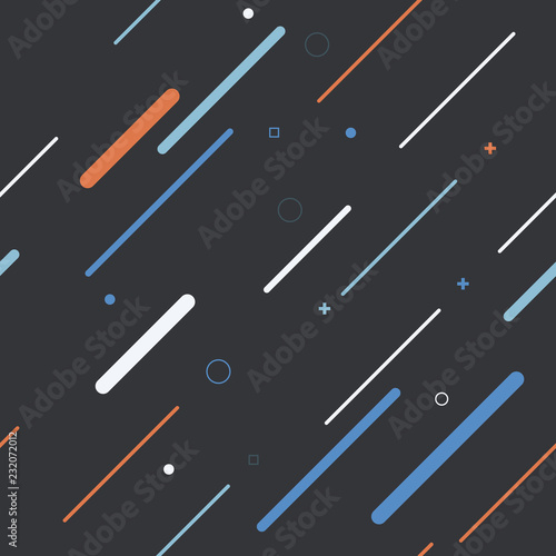 Retro 80's memphys seamless pattern. Abstract geometric vector background.