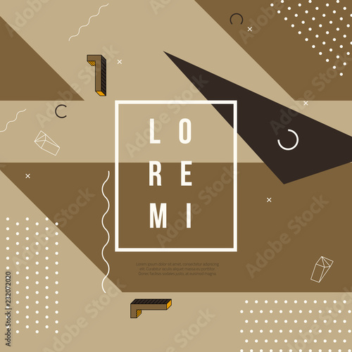 Retro 80's memphys seamless pattern. Abstract geometric vector background.