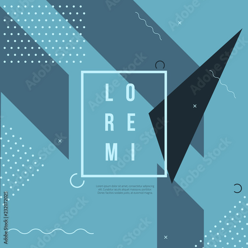 Retro 80's memphys seamless pattern. Abstract geometric vector background.