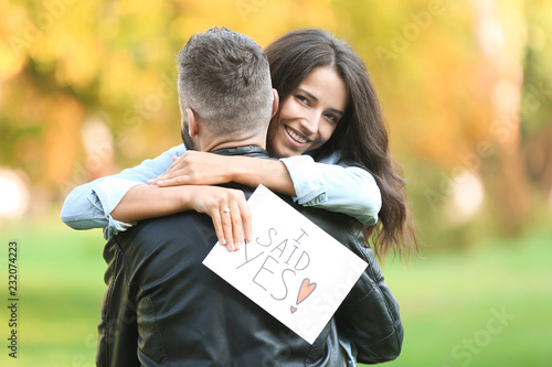 Happy couple after making p...