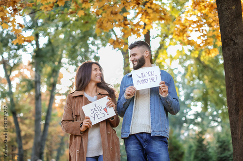 Happy couple after making p...