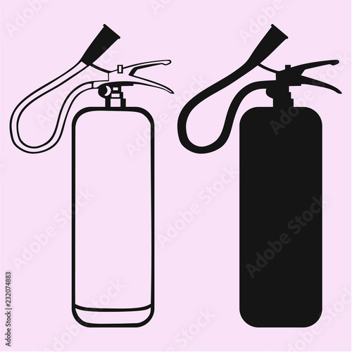 fire extinguisher vector silhouette