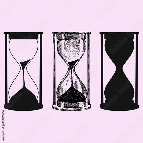 hourglass vector silhouette