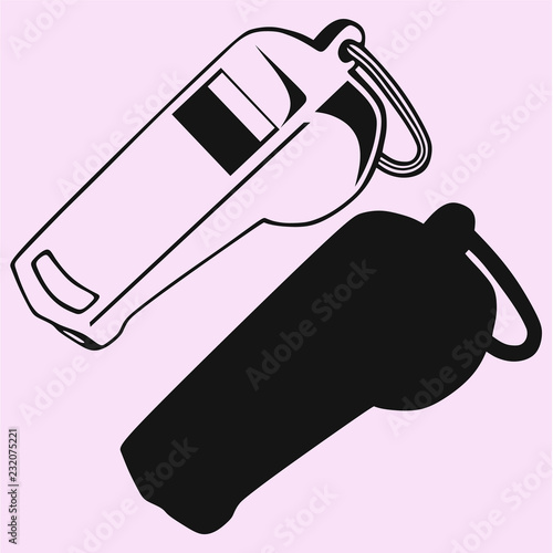 whistle vector silhouette 