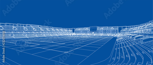 Sketch of Football stadium