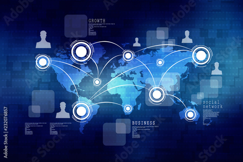 2d illustration Business Network 
