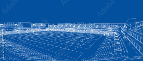 Sketch of Football stadium