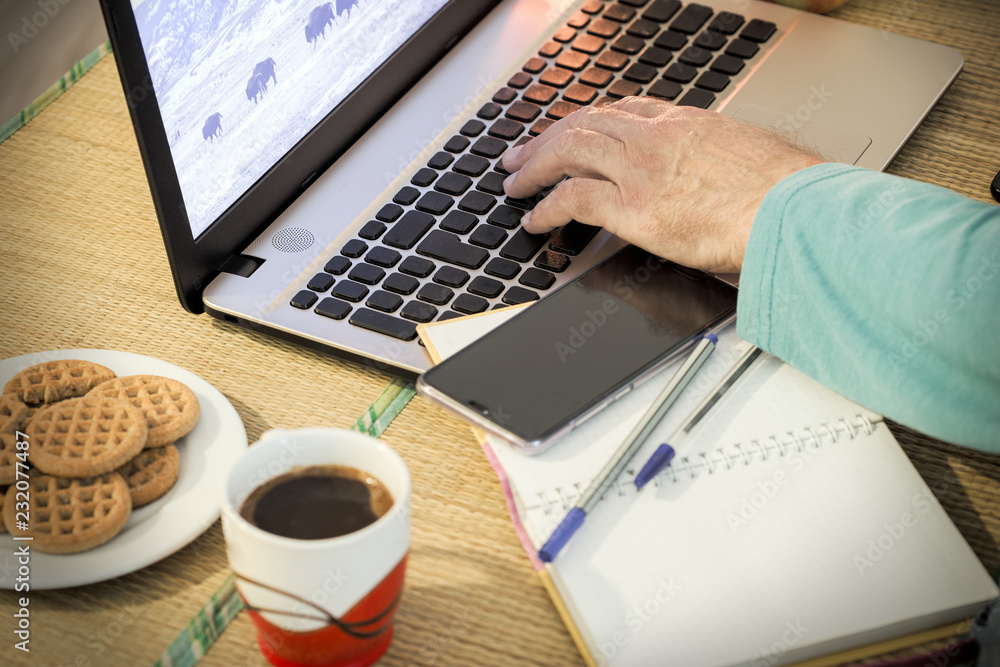 Use laptop and mobile phone - self phone in doing the job every day Use laptop and mobile phone - self phone in doing the job every day