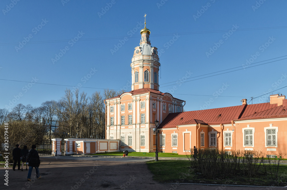 North-West (Riznichnaya) tower of the Alexander Nevsky lavra.