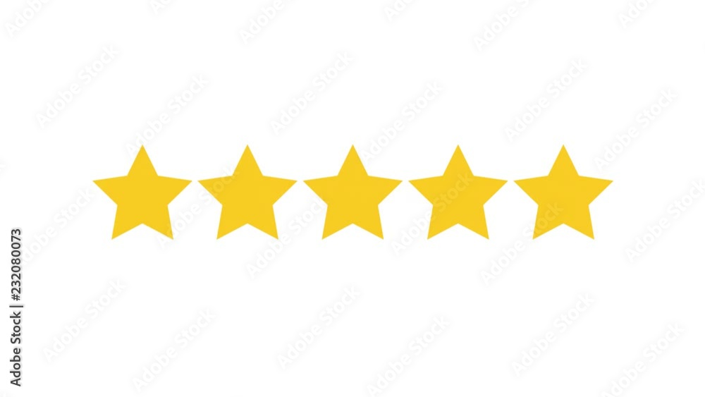 Rating Five Stars. Motion Graphics on transparent Background. Animated footage. Rating Five Stars. Motion Graphics on transparent Background. Animated footage.
