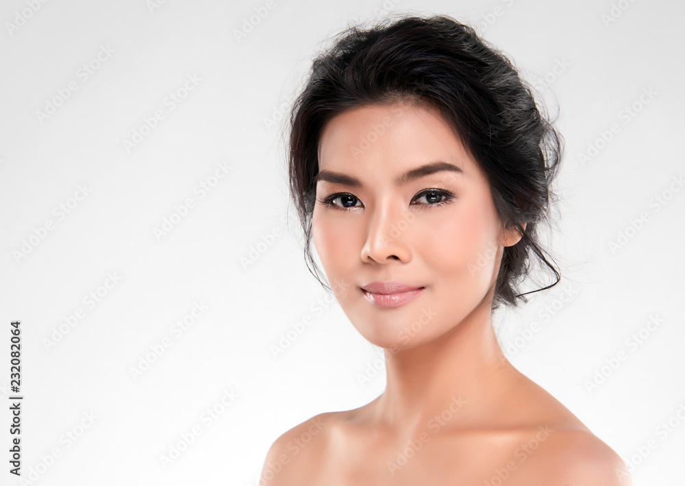 Beautiful Young asian Woman with Clean Fresh Skin Beautiful Young asian Woman with Clean Fresh Skin