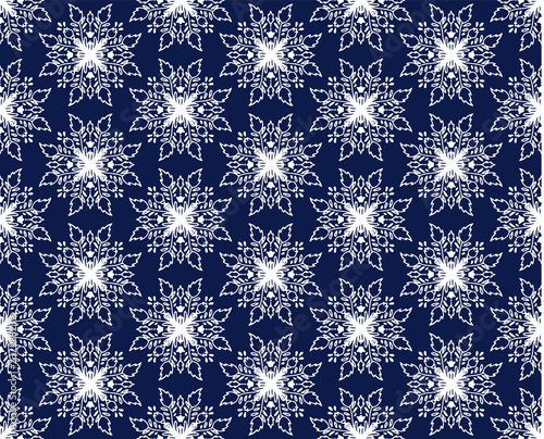 Indigo blue hand drawn vect...