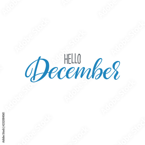 Hello December calligraphy