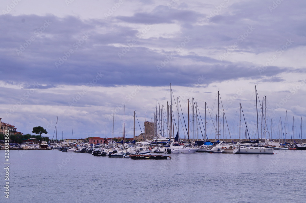 Fototapeta premium Marciana Marina harbor, Elba Island, Tuscany, Italy
