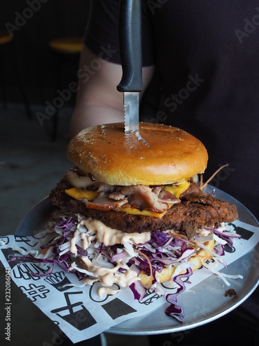 Fried chicken burger 
