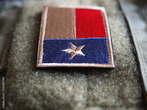 Canvas Print Texas Flag Patch