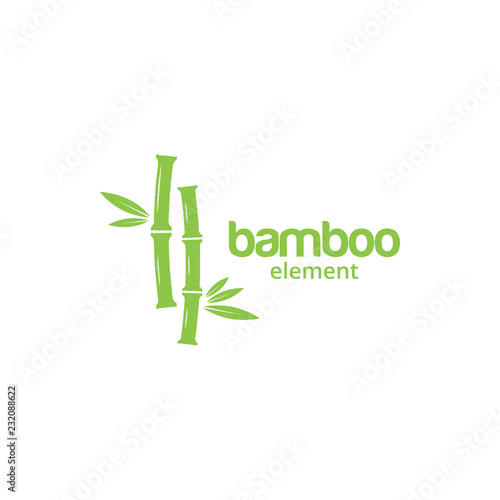 Green bamboo graphic design template vector illustration