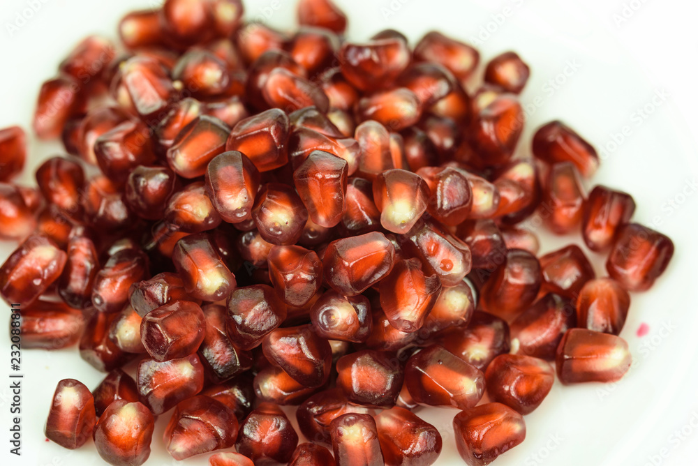 closeup pomegranate seeds 