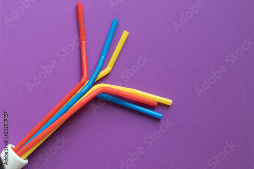 drinking straw, color texture, colorful straw for juice on a colorful background