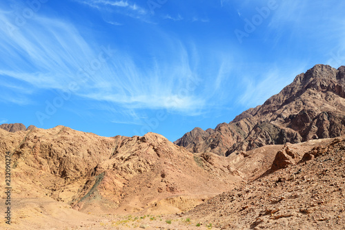 View of Sinai mountains in Egypt