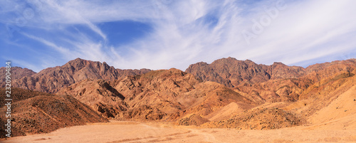 View of Sinai mountains in Egypt