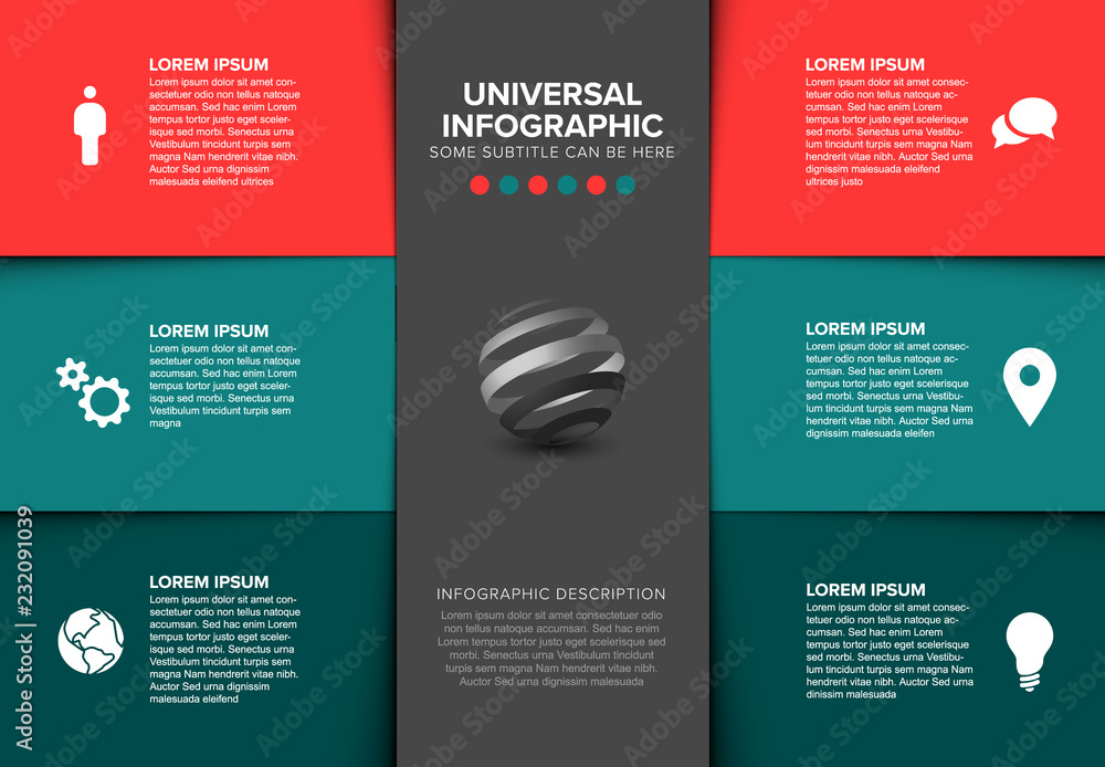 Obraz premium Vector multipurpose Infographic template